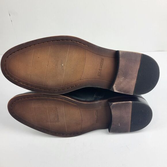 Steve Madden Hodge Lace up oiled Leather upper Boot Round toe Black 7.5M - Picture 8 of 10